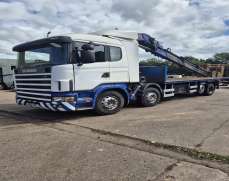 2001 Scania 124 420 8x2 32 Tons Fkatbed Crane Lorry 